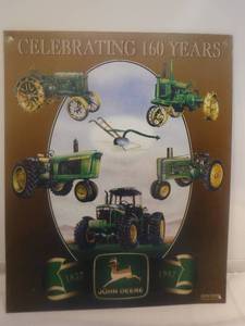 lot 11806 image: Metal John Deere celebrating 160 years sign