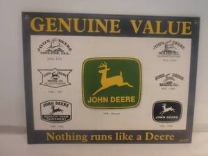 lot 11810 image: John Deere metal sign