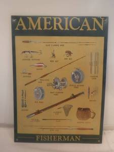 lot 11811 image: American Fisherman metal sign
