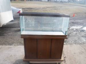lot 11859 image: 30 gallon oceanic salt water fish tank aquarium with non rolling stand