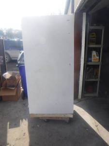 lot 11863 image: Kenmore Upright freezer- needs cleaned but works great