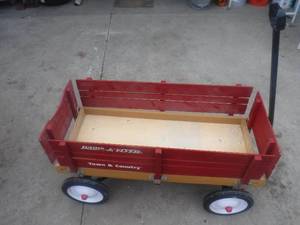 lot 11916 image: Town and Country Radio Flyer wood panel wagon