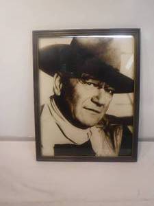 lot 11941 image: Framed John Wayne picture