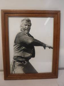 lot 11943 image: Framed John Wayne picture