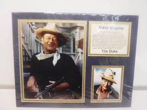 lot 11944 image: Framed John Wayne picture