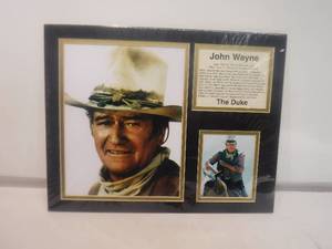 lot 11945 image: Framed John Wayne picture