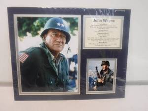 lot 11946 image: Framed John Wayne picture