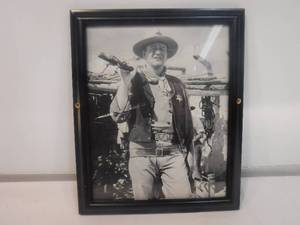 lot 11951 image: Framed John Wayne movie picture
