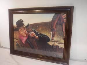 lot 11952 image: Framed John Wayne numbered art