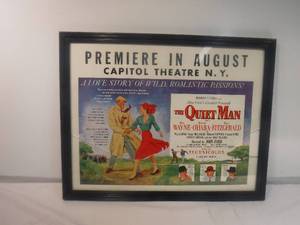 lot 11953 image: Framed John Wayne movie advertising poster