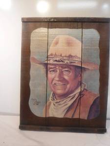 lot 11954 image: Wood John Wayne picture