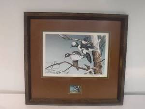 lot 11966 image: Signed numbered water fowl stamp art print