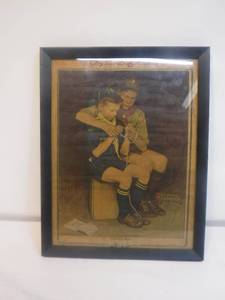 lot 11976 image: Framed  A guiding hand print by Norman Rockwell