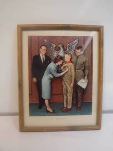 lot 11981 image: Framed  A great moment Norman Rockwell print