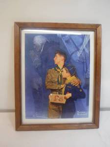 lot 11982 image: Framed Norman Rockwell print