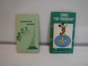 lot 11983 image: Pair of vintage boy scout song books