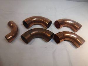 lot 11989 image: 5 copper couplings