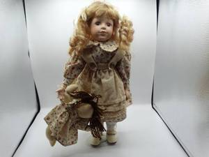 lot 9025 image: seymour mann inc 14 porcelain doll holding a toy doll from the connoisseur doll collection
