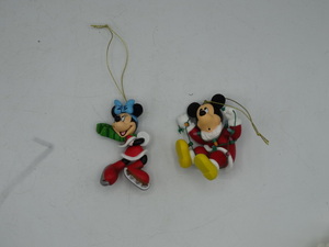 lot 9035 image: approximately 4 mickey and Minnie mouse Christmas tree ornaments