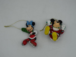 lot 9036 image: mickey and minnie mouse decorative christmas ornaments