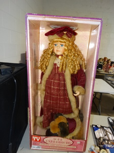 lot 9042 image: approximately 31 soft expressions hand painted  bisque porcelain doll with COA