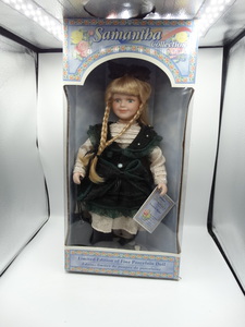 lot 9059 image: unopened porcelain doll with COA from the Samantha doll collection