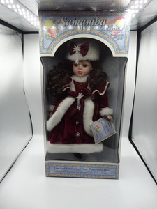 lot 9058 image: porcelain doll from the Samantha Medicis Samantha collection unopened with COA