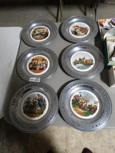 lot 9051 image: lot of 6 american revolution decorative plates