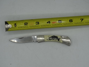 lot 9111 image: 5 12 sabre pocket knife with ivory handle