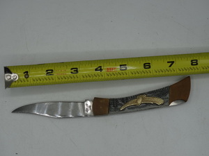 lot 9112 image: 7 12 inch decorative eagle themed sabre knife