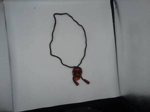 lot 9137 image: handmade bolo tie with wooden face
