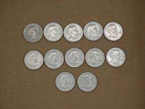 lot 9158 image: lot of 12 1973 liberty dollars