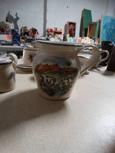 lot 9173 image: hand made ceramic pitcher, Casey pottery Made  the USA