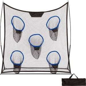 lot 15716 image: Trademark Innovations 6.9 Portable Football Training Net with Five Targets and Carry Bag