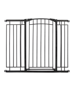 lot 15747 image: Evenflo Multi-Use Decor Tall Walk-Thru Gate, Black Metal