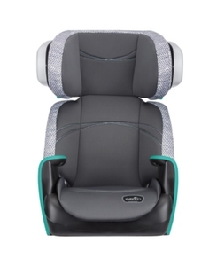 lot 15755 image: Evenflo Spectrum 2-in-1 Booster Seat, Ergonomic Seat Base, Machine Washable, High-Back Booster, No-Back Booster, Advanced Compression Technology, Side-Impact Tested, Teal Trace