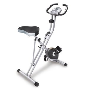 lot 15836 image: Exerpeutic Folding Magnetic Upright Exercise Bike with Pulse NOT INSPECTED OUTSIDE OF BOX