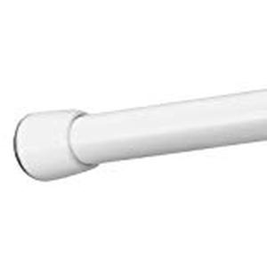 lot 15843 image: iDesign Cameo Constant Tension Bathroom Shower Curtain Rod - 78-108, Extra Large, White