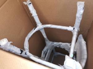 lot 15855 image: Pair of Chairs, no seats, individually wrapped