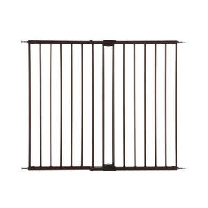 lot 15894 image: North States 47.85 Easy Swing & Lock Baby Gate Ideal for Standard or Wider stairways, Swings to self-Lock. Hardware Mount (mounts Included). Fits 28.68-47.85 Wide (31 Tall, Bronze)