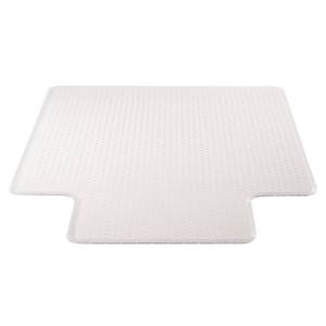 lot 5026 image: Deflecto Execumat Clear Chair Mat, High Pile Carpet Use, with Lip, Beveled Edge, 45 x 53, Clear (CM17233COM)