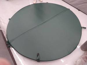 lot 5053 image: Coverlex Round Spa Cover Hunter Green 77 12 inches across skirt length 3 with steam stopper & heat seal
