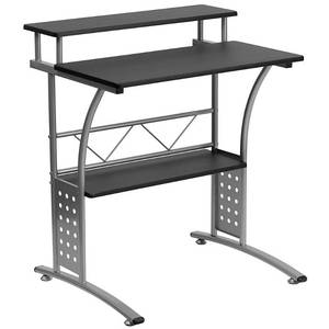 lot 15402 image: Clifton Black Computer Desk - Flash Furniture