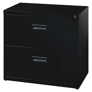 lot 15427 image: Realspace�� SOHO 30W 2-Drawer Metal Lateral File Cabinet, Black