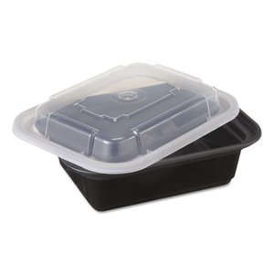 lot 15472 image: Pactive NC818B Versatainers, Blackclear, 12oz, 4 12w X 5 12d X 1 34h, 150carton