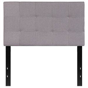 lot 15981 image: Flash Furniture Bedford Tufted Upholstered Twin Size Headboard in Light Gray Fabric