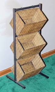 lot 3035 image: 3 Tiered Standing Storage Basket Organizer