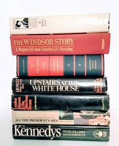 lot 3102 image: (7) Hardback Books - The Kennedys, All The Presidents Men, Upstairs at The White House....
