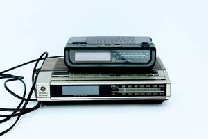 lot 3115 image: (2) Vintage General Electric Clock Radios