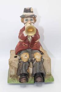 lot 3013 image: Vintage WACO Musical Melody In Motion Willie the Hobo Playing Trumpet When the Saints Go Marching In